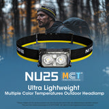 NITECORE USB RECHARGEABLE MULTI COLOR TEMPERATURE LED TRIPLE OUTPUT HEADLAMP