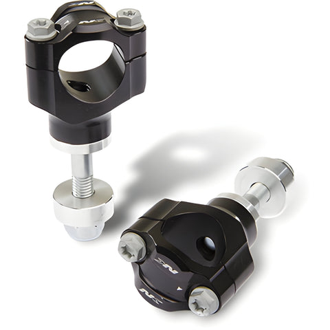 Neken 28.6mm (1-1/8") Handlebar Mounts with 10mm Screws – Adjustable Height CNC Billet Clamps