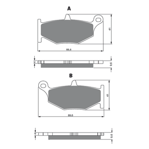 GF241 Sintered Rear Brake Pads