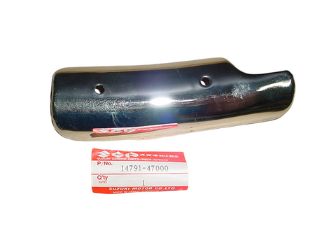 Suzuki OEM Left Muffler Cover 14791‑47000 – GS500/GS550 (1977–1980)